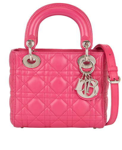 Mini Lady Dior, &pound;2,200, Handbags, Pink, Leather, Front view